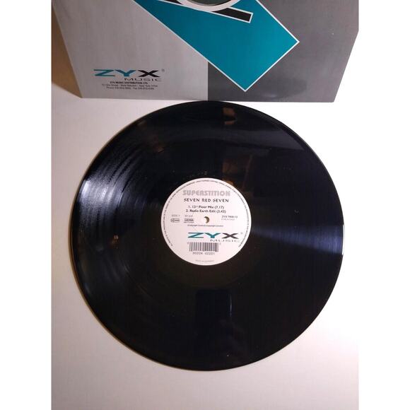 Seven Red Seven Superstition Vinyl 12" EP Record Germany 1995 SynthPop ZYX Music - Picture 2 of 3